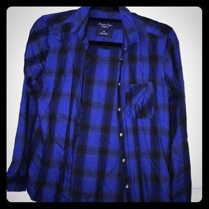 Blue/Black Plaid Shirt